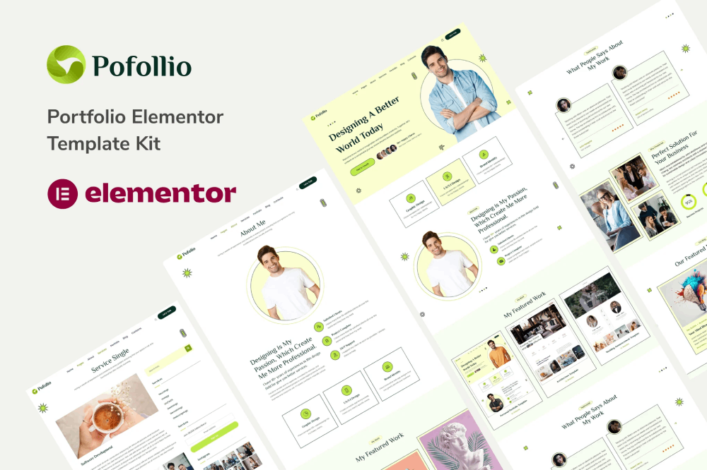 Portfolio TemplateGoat Free Elementor Template