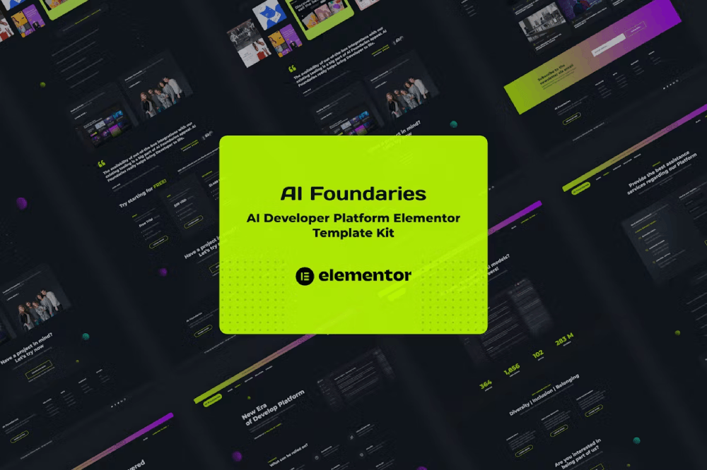 AI Foundaries AI Developer Platform Elementor Template Kit