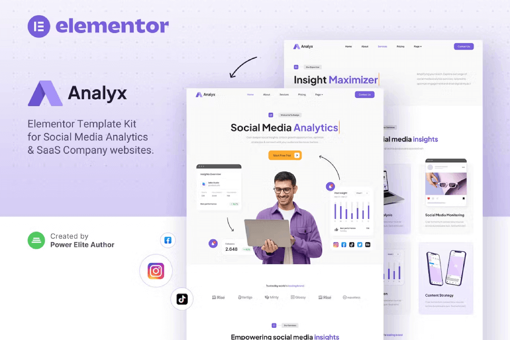 Analyx SaaS Company Elementor Template Kit