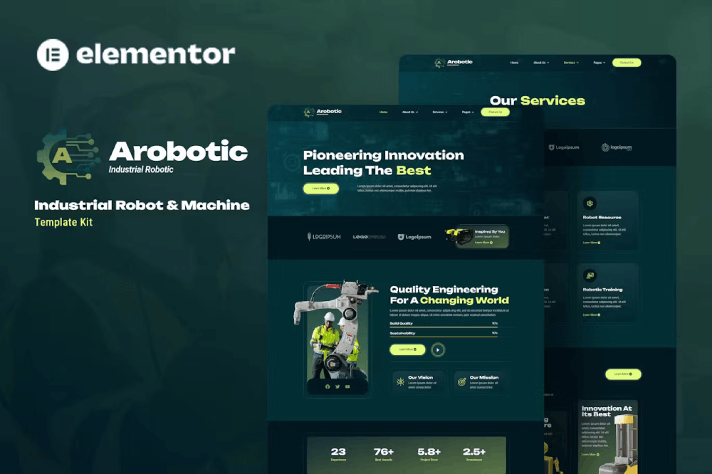 Arobotic Robotics Elementor Template Kit