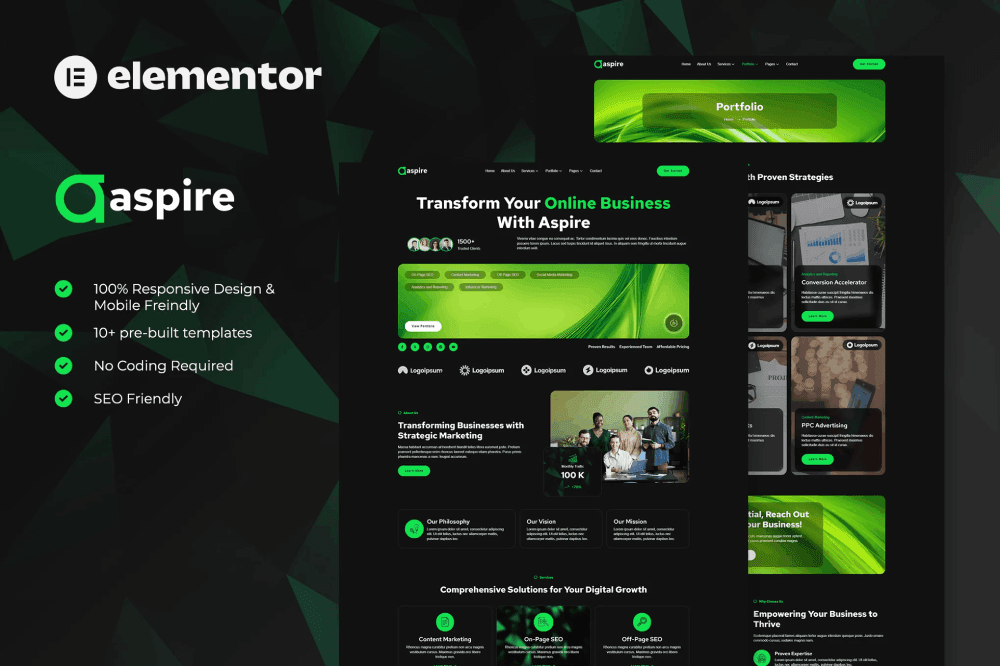Aspire Digital Marketing Elementor Template Kit