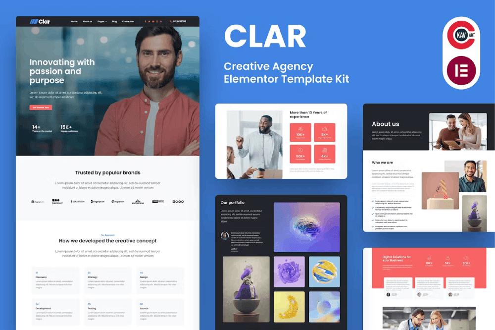 Clar Digital Agency Elementor Template Kit