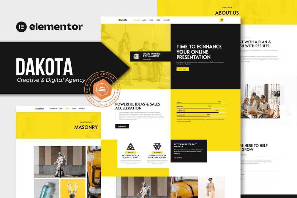 Dakota Creative & Digital Agency Elementor Template Kit