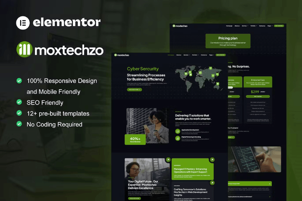 MoxTechzo Tech Company & IT Service Elementor Template Kit