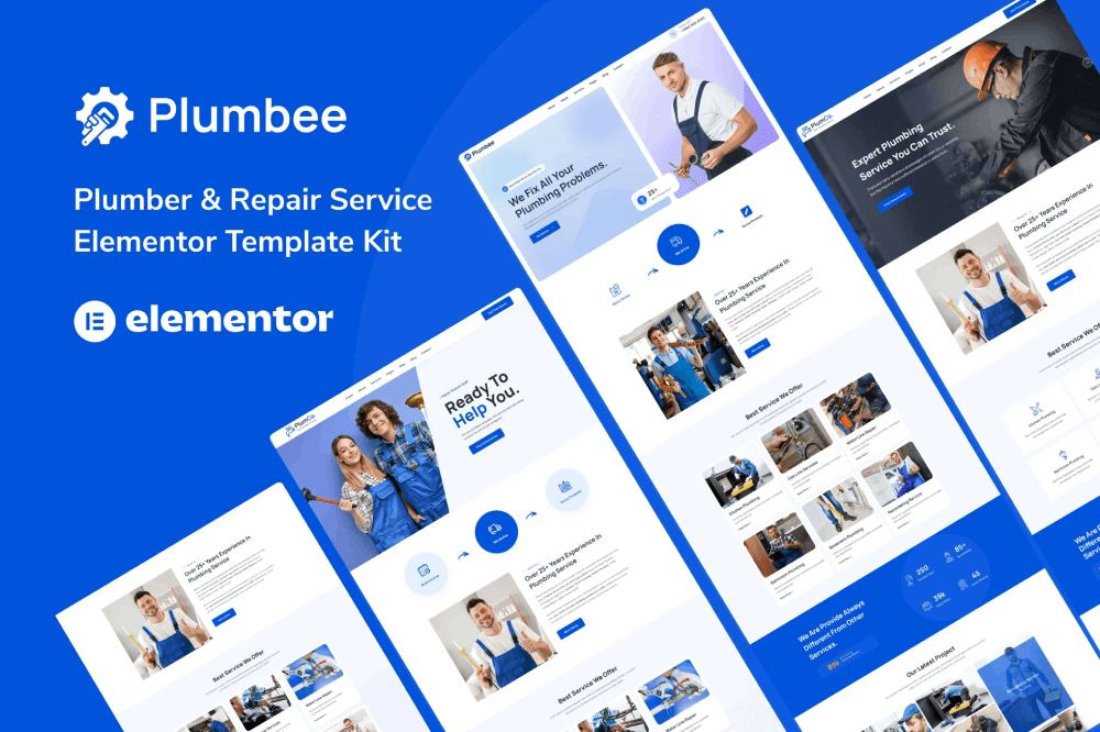 Plumbee Plumber & Repair Services Elementor Template Kit