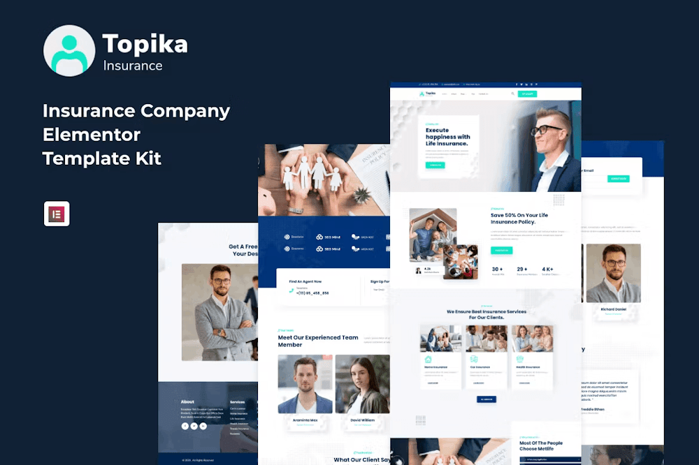 Topika Insurance Agency Elementor Template Kit