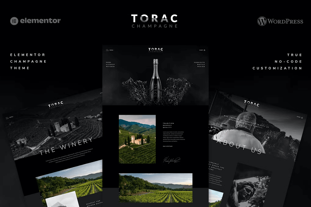 Torac Champagne Business Elementor Template Kit