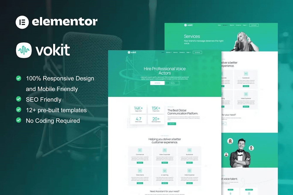 Vokit Freelancer Elementor Template Kit