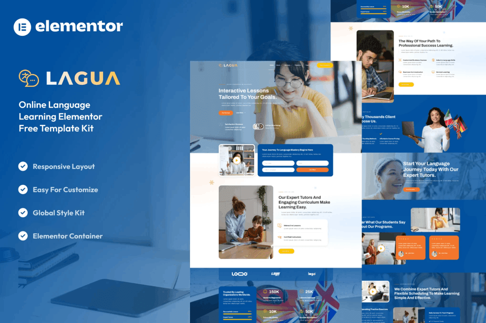 Lagua Language Course & Learning Center Elementor Template Kit