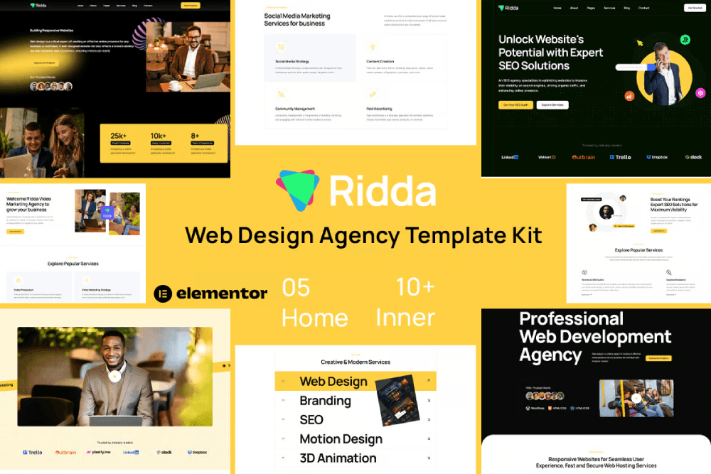 Ridda Web Design Agency Template Kit