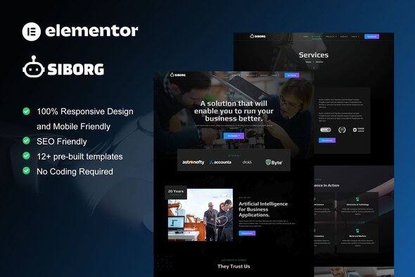 Siborg Robotics & Technology Elementor Template Kit