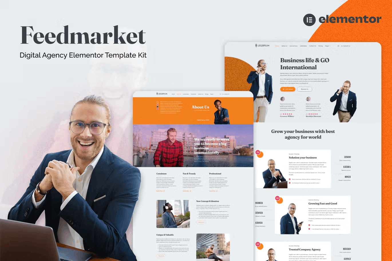 Feedmarket Digital Agency Elementor Template Kit