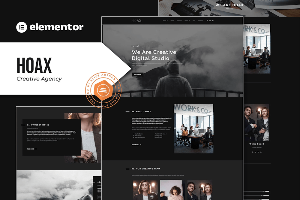 Hoax – Creative Agency Elementor Template Kit