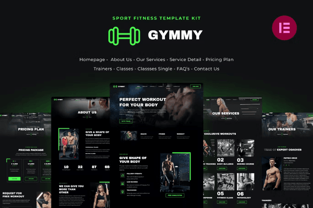 Gymmy – Fitness & Gym Elementor Template Kit TemplateGoat