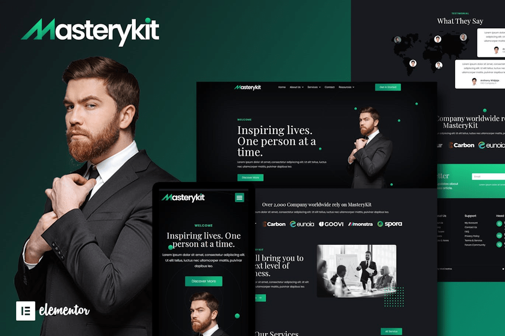 MasteryKit – Business Coach Elementor Template Kit