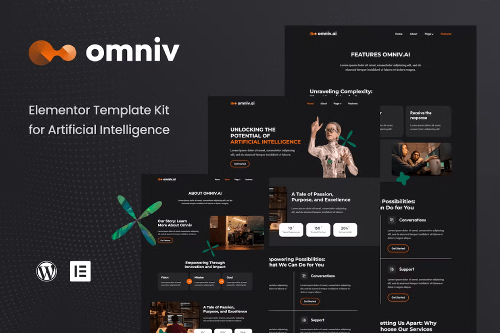 Omniv AI – Artificial Intelligence Elementor Template Kit