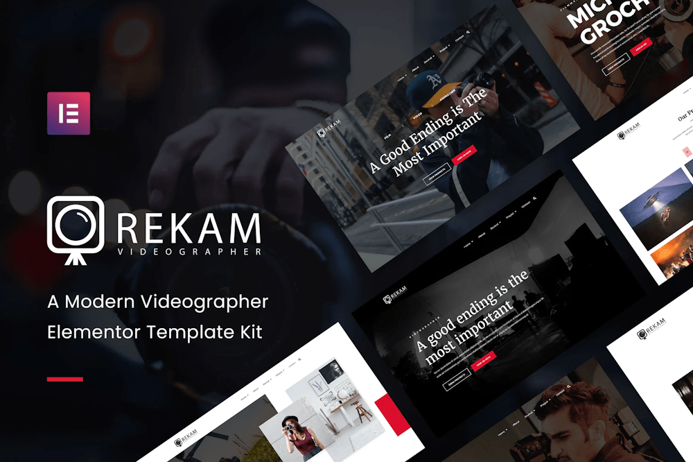 Rekam Kit - Modern Videographer Elementor Pro Template Kit