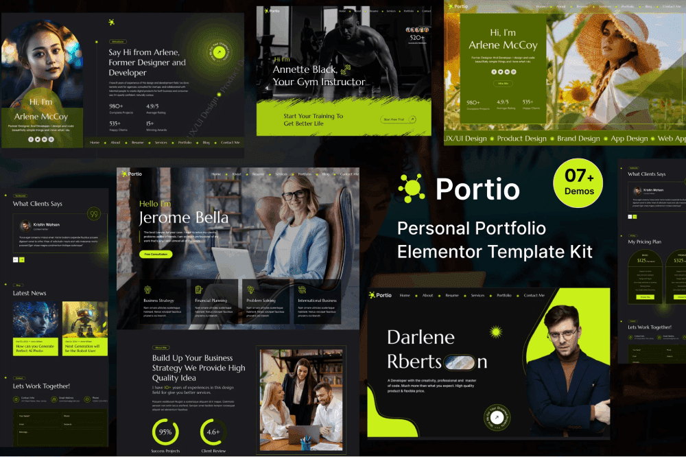 Portio – Portfolio Elementor Template Kit portfolio Elementor template