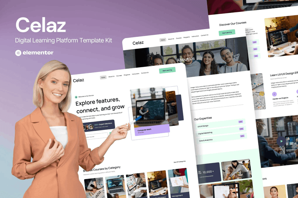 Celaz – Digital Learning Platform Website Elementor Kit