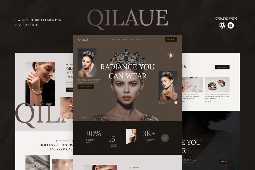 Qilaue – Jewelry Store Elementor Template Kit