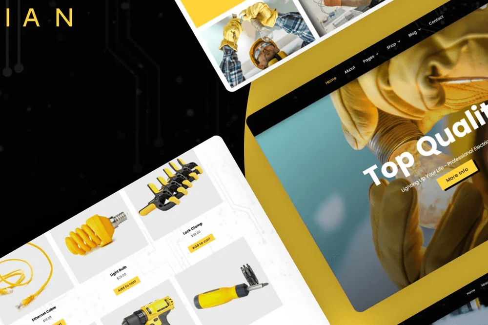 Lighti – Electrician Elementor Pro Template Kit service booking elementor template