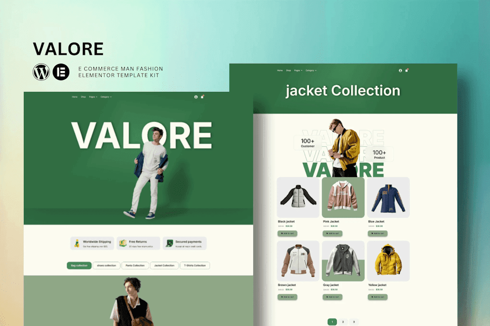 Valore – Fashion Store eCommerce Elementor Template Kit