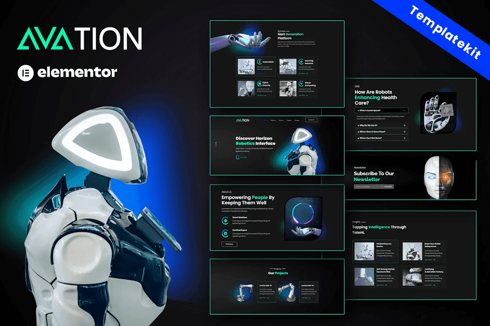 Avation – Robotics & Artificial Intelligence Elementor Template Kit