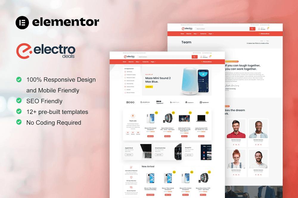 ElectroDeals – Electronics Store WooCommerce Elementor Template Kit