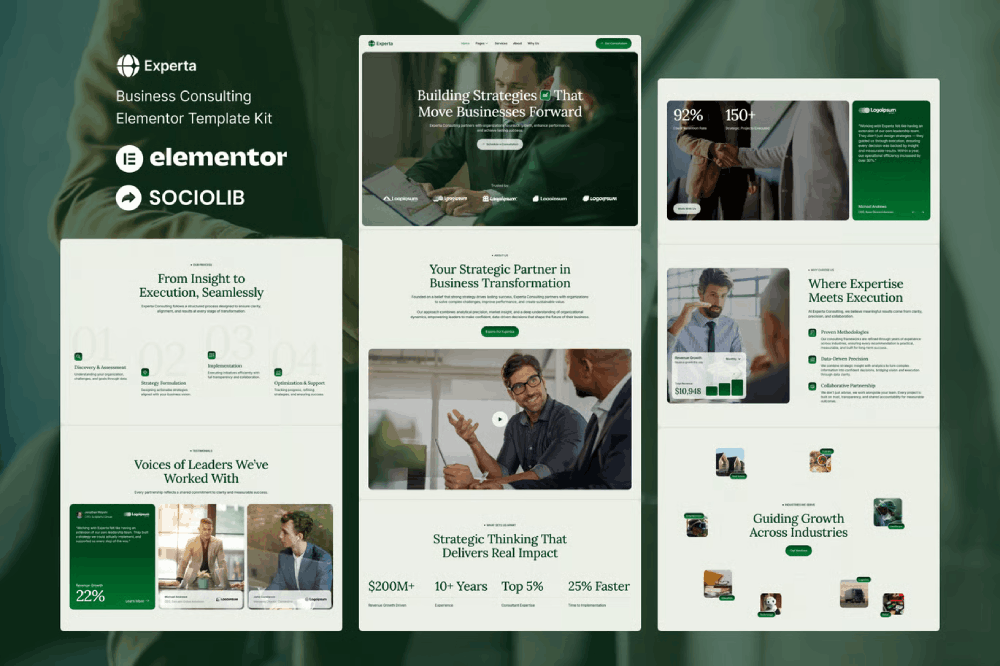 Experta – Business Consulting Elementor Template Kit