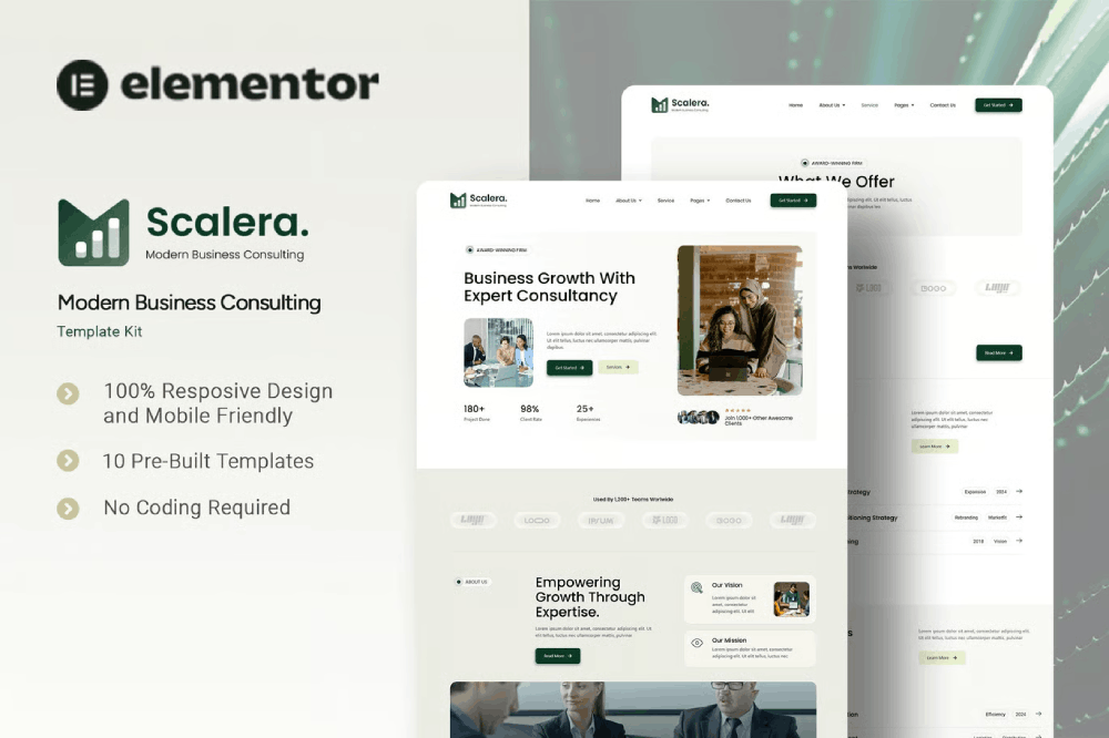 Scalera – Modern Business Consulting Elementor Template Kit