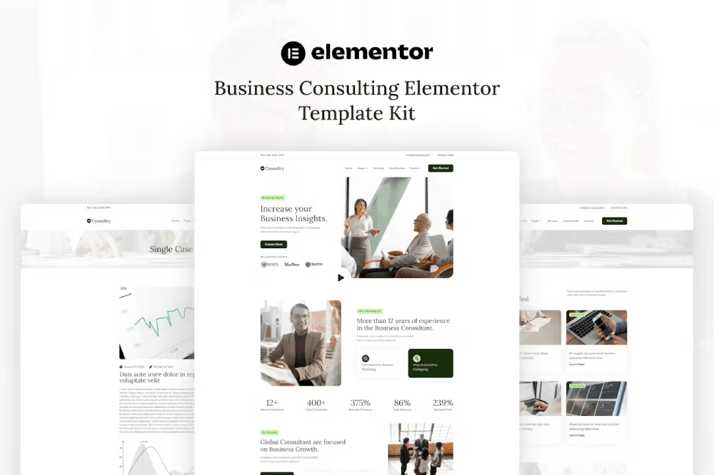 Consultry – Business Consulting Elementor Template Kit