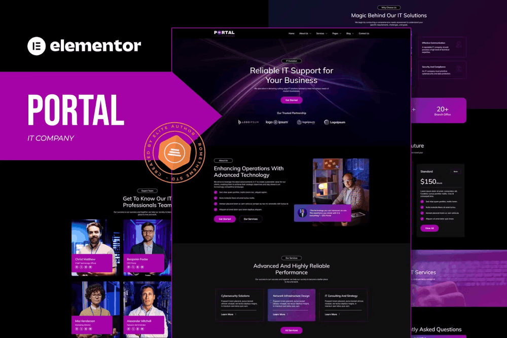 Portal – IT Company Elementor Template Kit
