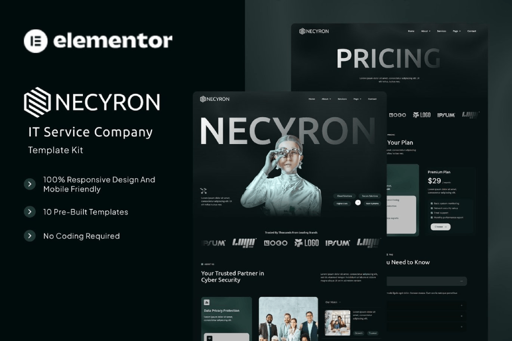 Necyron- IT Service Company Elementor Template Kit