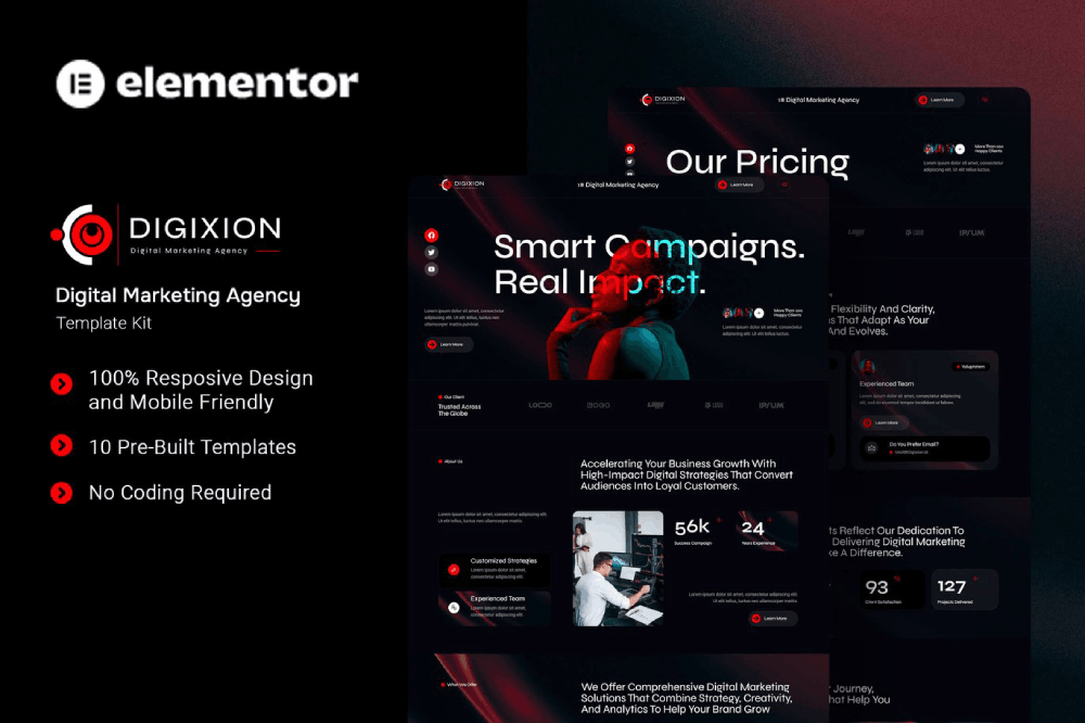 Digixion – Digital Marketing Agency Elementor Template Kit