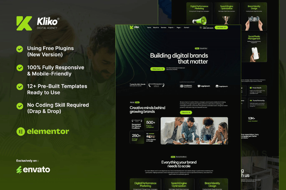 Kliko – Digital Agency Elementor Template Kit