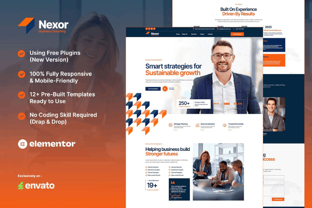 Nexor – Business Consulting Elementor Template Kit