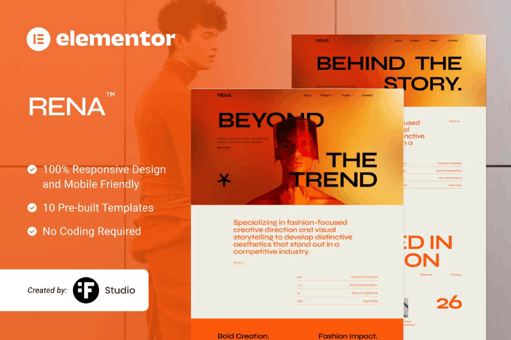 Rena – Fashion Stylish Portfolio Elementor Template Kit