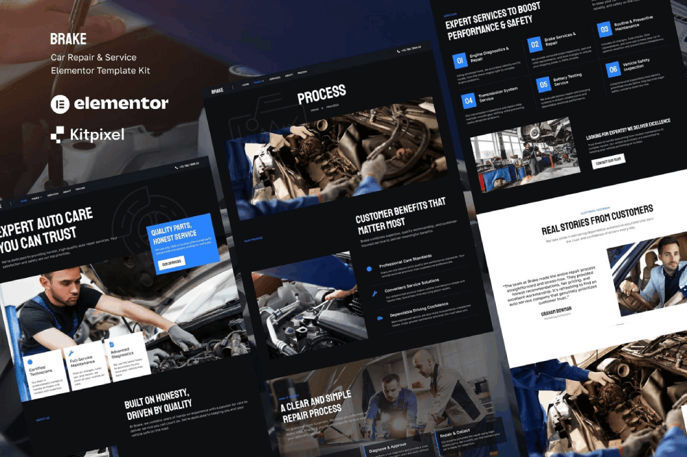 Brake – Car Repair & Auto Service Elementor Template Kit