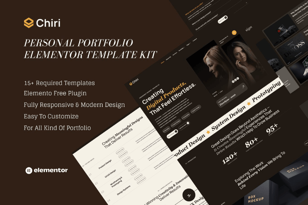 Chiri – Personal Portfolio Elementor Template Kit